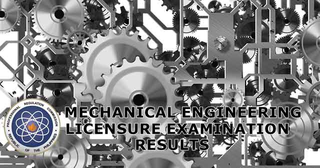 mechanical engineer board exam results
