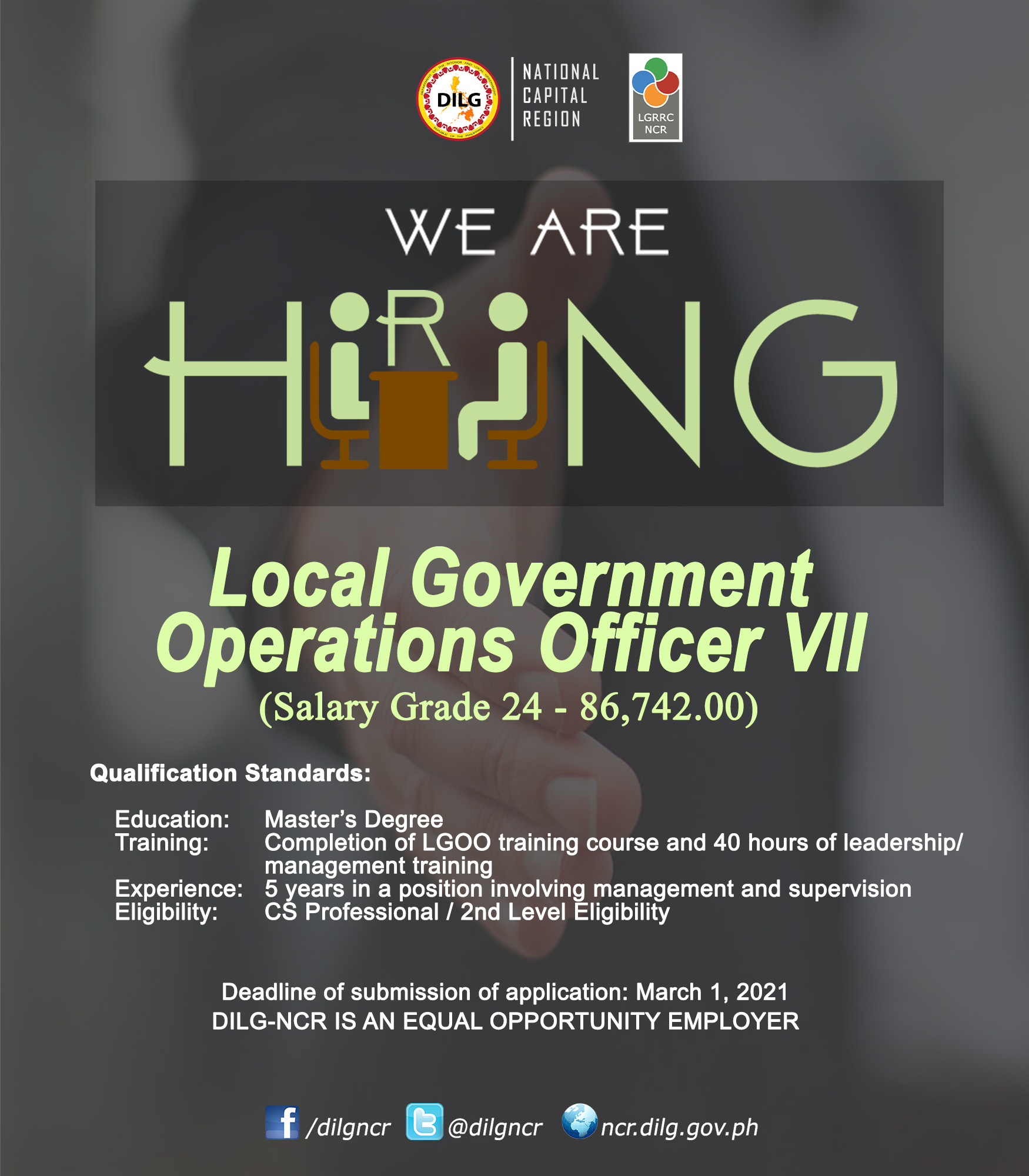1 Local Government Operations Officer VII