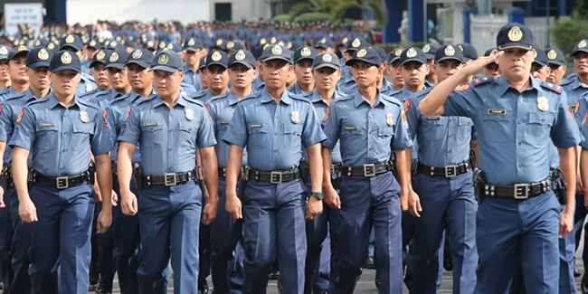 PNP Personnel marching